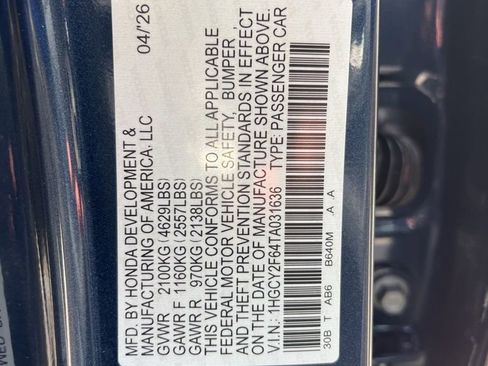 New 2026 Honda Accord EX-L image 5