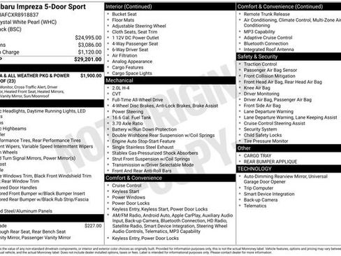 Used 2024 Subaru Impreza 2.0i Sport image 22