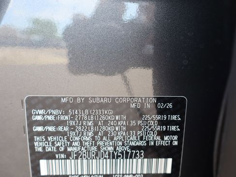 New 2026 Subaru Outback Touring XT image 25