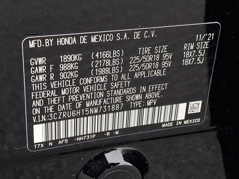 Certified 2022 Honda HR-V Sport image 27