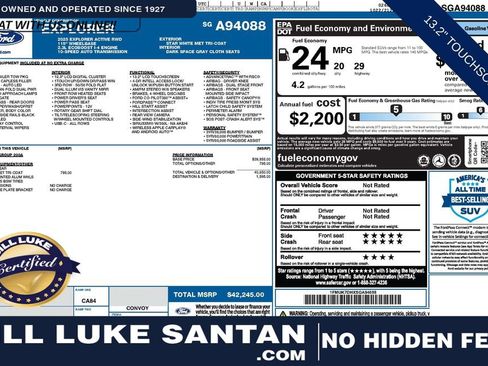 Used 2025 Ford Explorer Active image 1