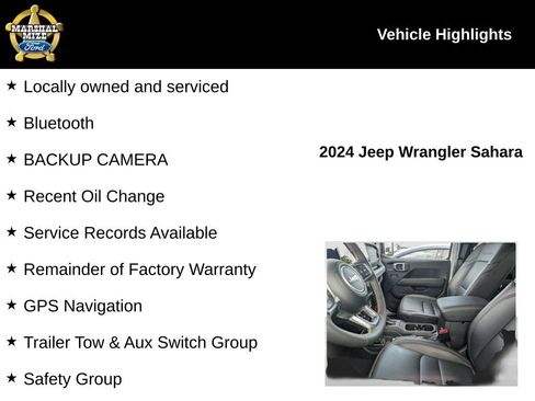 Used 2024 Jeep Wrangler Unlimited Sahara w/ Technology Group AWD/4WD image 2