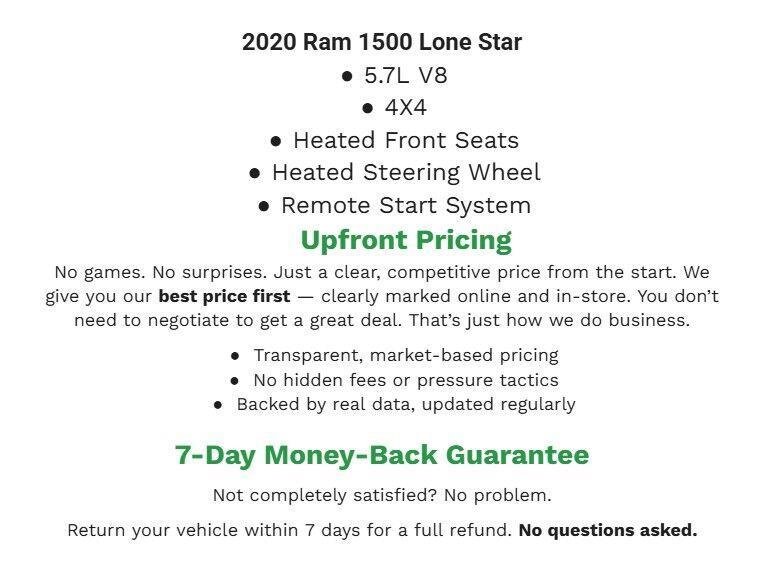Used 2020 RAM 1500 Big Horn AWD/4WD image 1