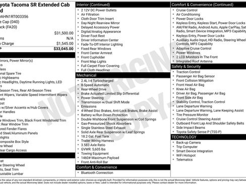 Used 2024 Toyota Tacoma SR RWD image 4
