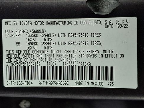 Used 2022 Toyota Tacoma SR w/ SR Convenience Package RWD image 27