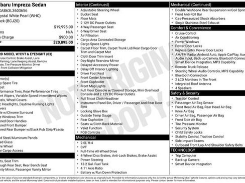 Used 2020 Subaru Impreza 2.0i image 33