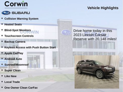 Used 2023 Lincoln Corsair Reserve w/ Equipment Group 201A AWD/4WD image 6