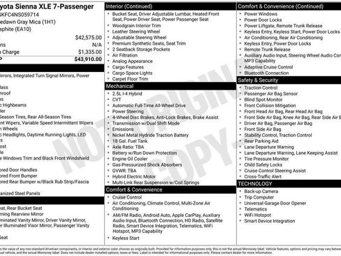 Used 2022 Toyota Sienna XLE AWD/4WD image 28