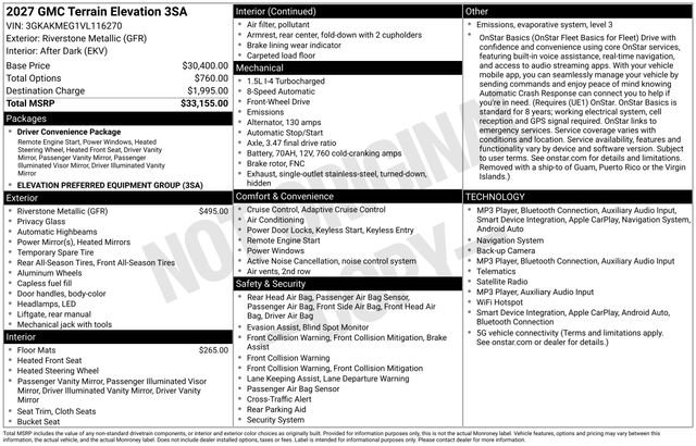 New 2027 GMC Terrain Elevation FWD image 3