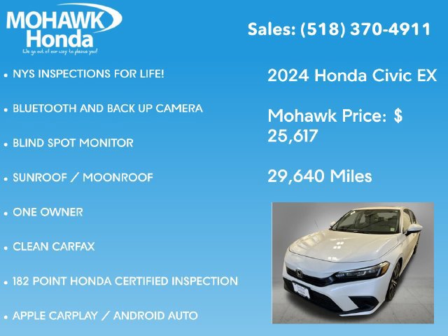 Certified 2024 Honda Civic EX image 8