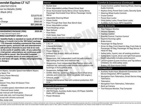 Used 2013 Chevrolet Equinox LT w/ Driver Convenience Package FWD image 10