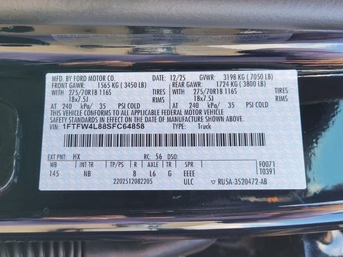 New 2025 Ford F150 Tremor w/ Equipment Group 402A High image 13