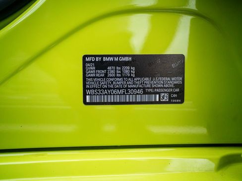 Used 2021 BMW M3 Competition w/ M Carbon Exterior Package RWD image 65