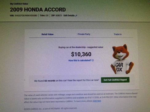 Used 2009 Honda Accord EX image 10