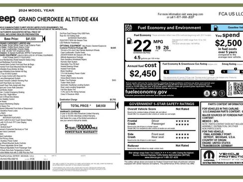 Used 2024 Jeep Grand Cherokee Altitude AWD/4WD image 4