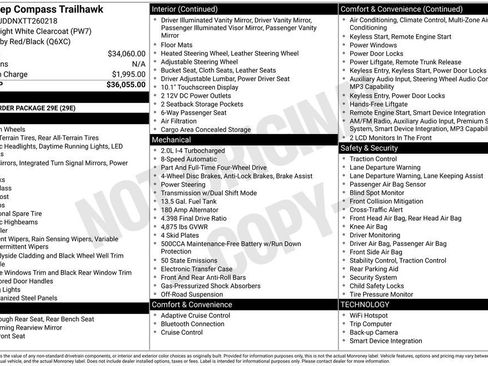 New 2026 Jeep Compass Trailhawk AWD/4WD image 28