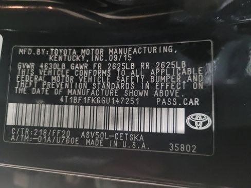 Used 2016 Toyota Camry SE FWD image 33