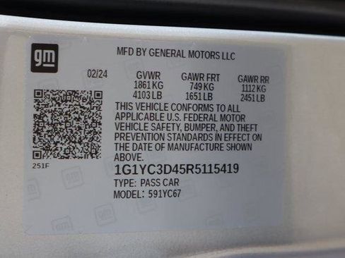 Certified 2024 Chevrolet Corvette Stingray Premium Conv w/ 3LT image 33