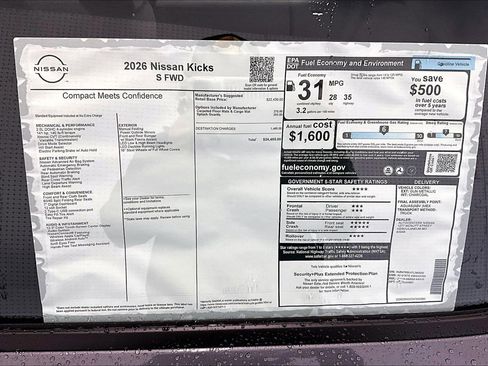 New 2026 Nissan Kicks S FWD image 69