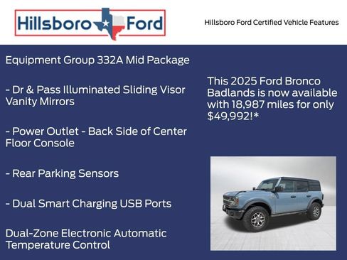 Certified 2025 Ford Bronco Badlands AWD/4WD image 9