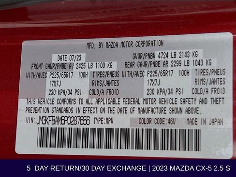 Used 2023 MAZDA CX-5 AWD 2.5 S image 35