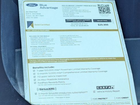 Certified 2023 Ford Mustang Premium w/ Equipment Group 201A RWD image 13