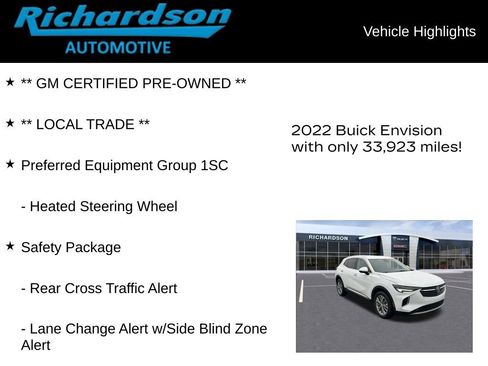 Certified 2022 Buick Envision Preferred image 12