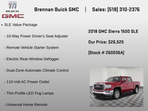 Used 2018 GMC Sierra 1500 SLE w/ SLE Value Package AWD/4WD image 6