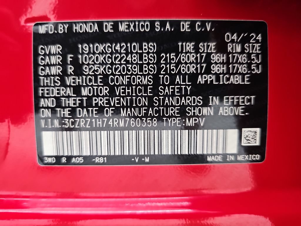 Certified 2024 Honda HR-V EX-L image 49