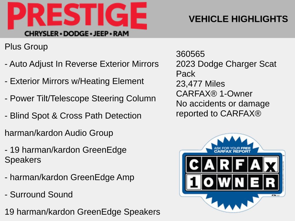 Used 2023 Dodge Charger Scat Pack w/ Plus Group RWD image 4