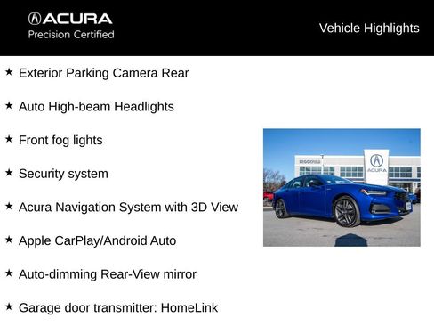 Certified 2025 Acura TLX SH-AWD w/ A-SPEC Pkg image 17