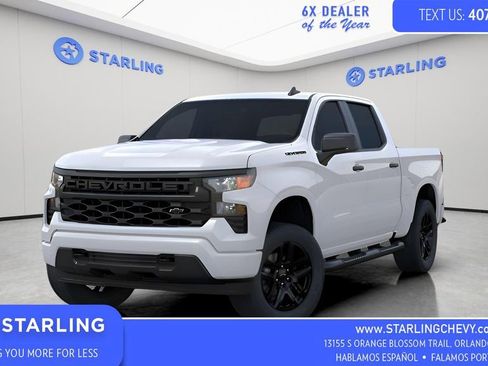New 2026 Chevrolet Silverado 1500 Custom w/ Turbomax Blackout Package RWD image 1