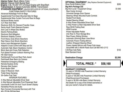 New 2026 RAM 1500 Big Horn AWD/4WD image 2
