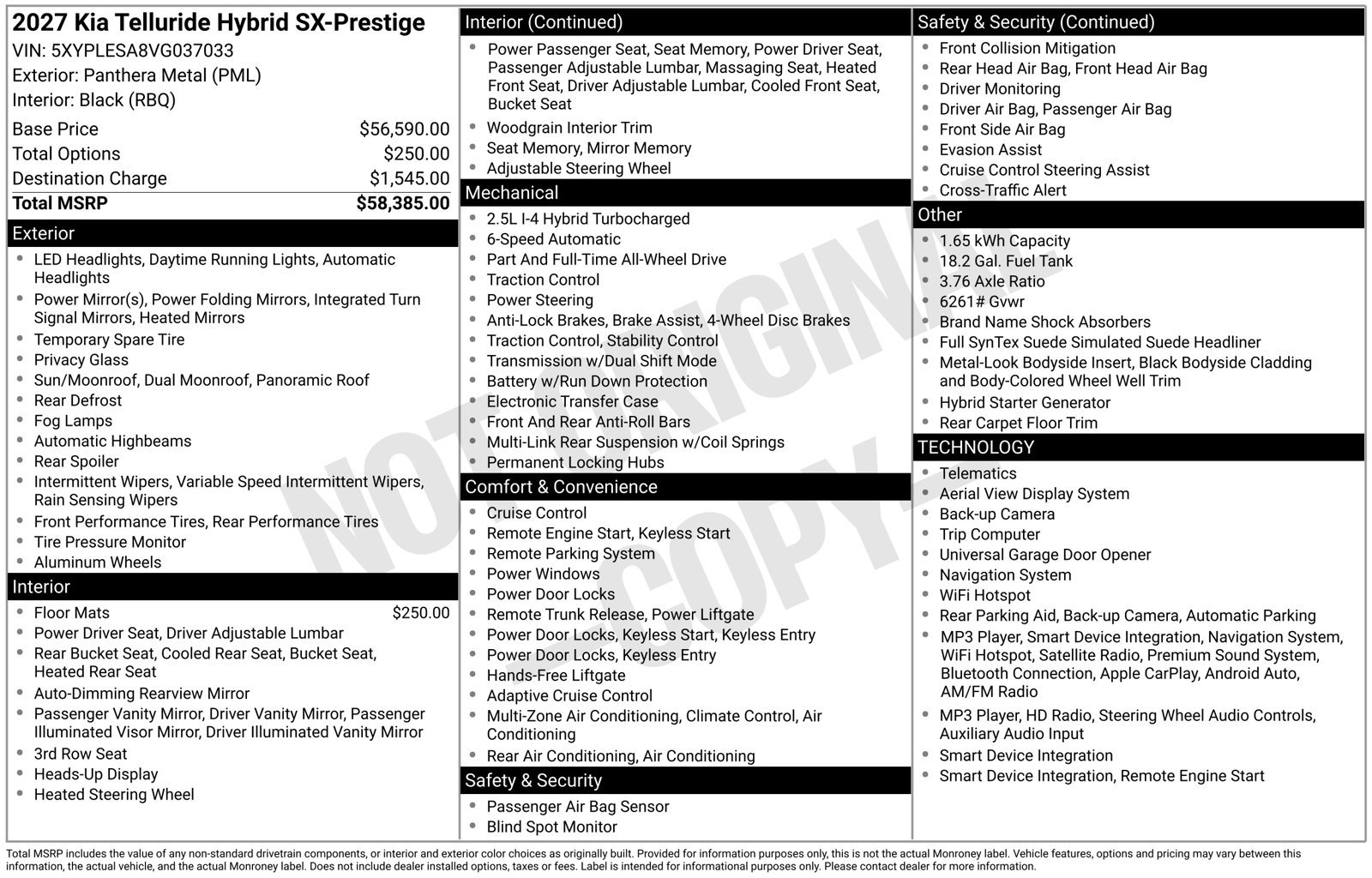 New 2027 Kia Telluride SX Prestige AWD/4WD image 31