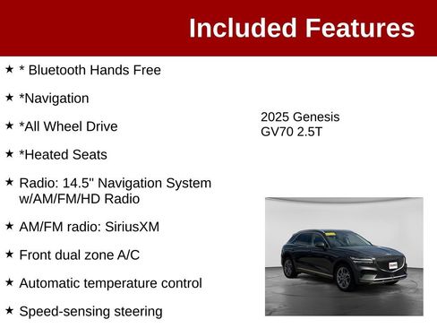 Used 2025 Genesis GV70 2.5T AWD/4WD image 3