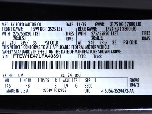 Used 2020 Ford F150 Lariat w/ Equipment Group 502A Luxury image 51