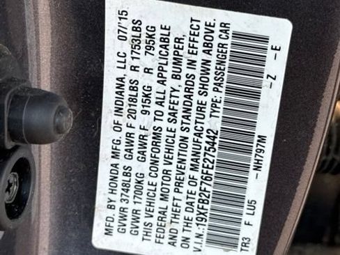 Used 2015 Honda Civic SE image 16