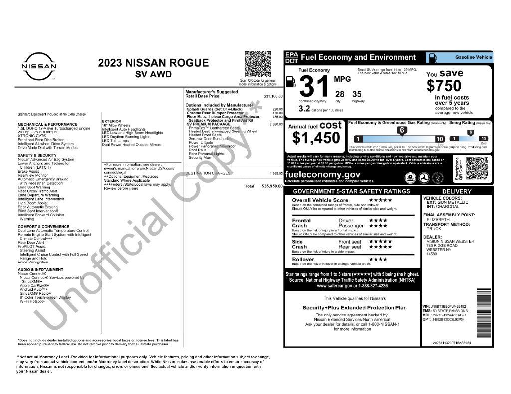 Certified 2023 Nissan Rogue SV w/ SV Premium B Package AWD/4WD image 33