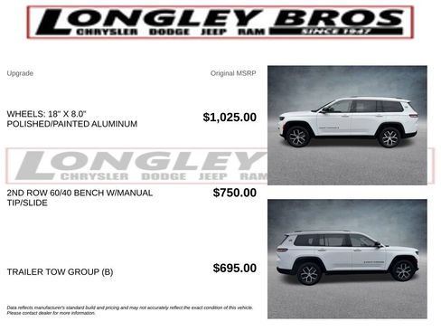 Used 2023 Jeep Grand Cherokee L Limited w/ Trailer Tow Group (B) AWD/4WD image 2