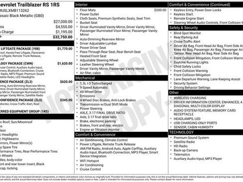 Used 2021 Chevrolet TrailBlazer RS w/ Sun and Liftgate Package image 10