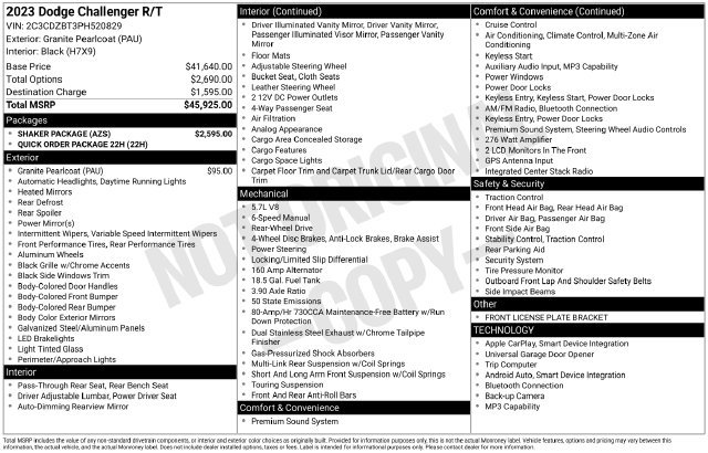 Used 2023 Dodge Challenger R/T w/ Shaker Package RWD image 8