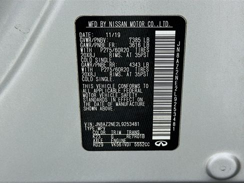 Used 2020 INFINITI QX80 Luxe w/ Proassist Package image 12