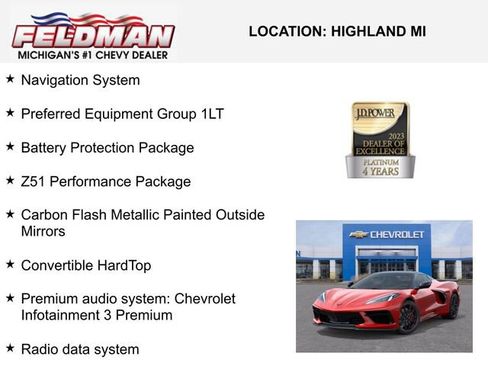 New 2026 Chevrolet Corvette Stingray Convertible w/ Z51 Performance Package image 3