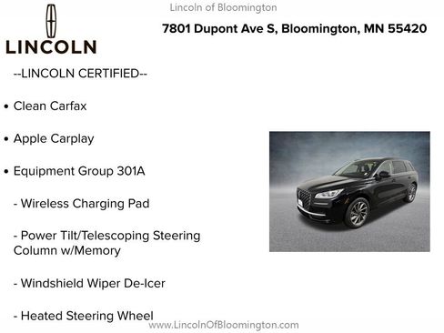 Certified 2025 Lincoln Corsair Grand Touring w/ Equipment Group 301A AWD/4WD image 6