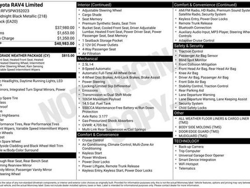 Used 2023 Toyota RAV4 Limited w/ Limited Grade Weather Package image 32