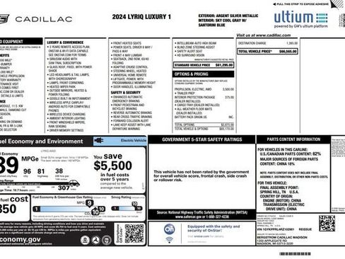 Used 2024 Cadillac Lyriq Luxury AWD/4WD image 37