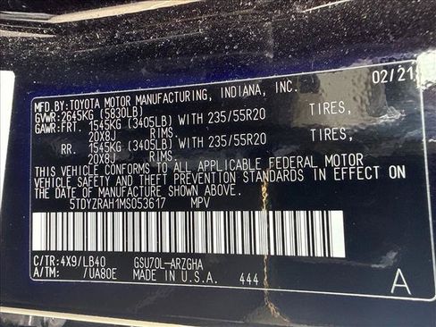 Certified 2021 Toyota Highlander Limited FWD image 22
