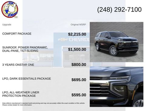 New 2026 Chevrolet Tahoe LT w/ Comfort Package AWD/4WD image 5