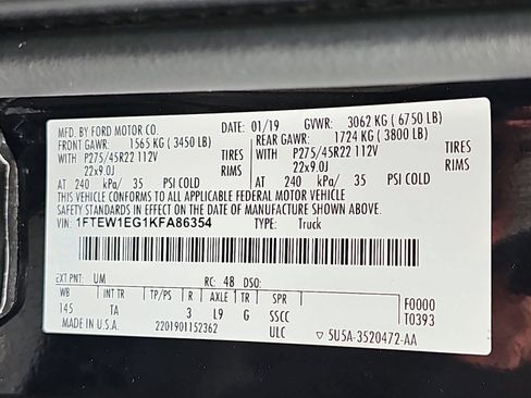 Used 2019 Ford F150 Limited w/ Trailer Tow Package AWD/4WD image 36