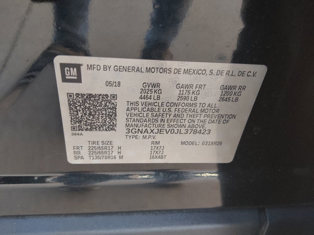 Used 2018 Chevrolet Equinox LT w/ Sun & Infotainment Package FWD image 33